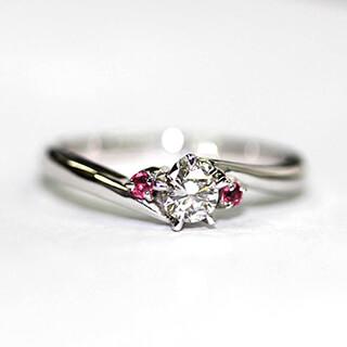 手作り婚約指輪人気ベスト２　K18WGダイヤモンドリング